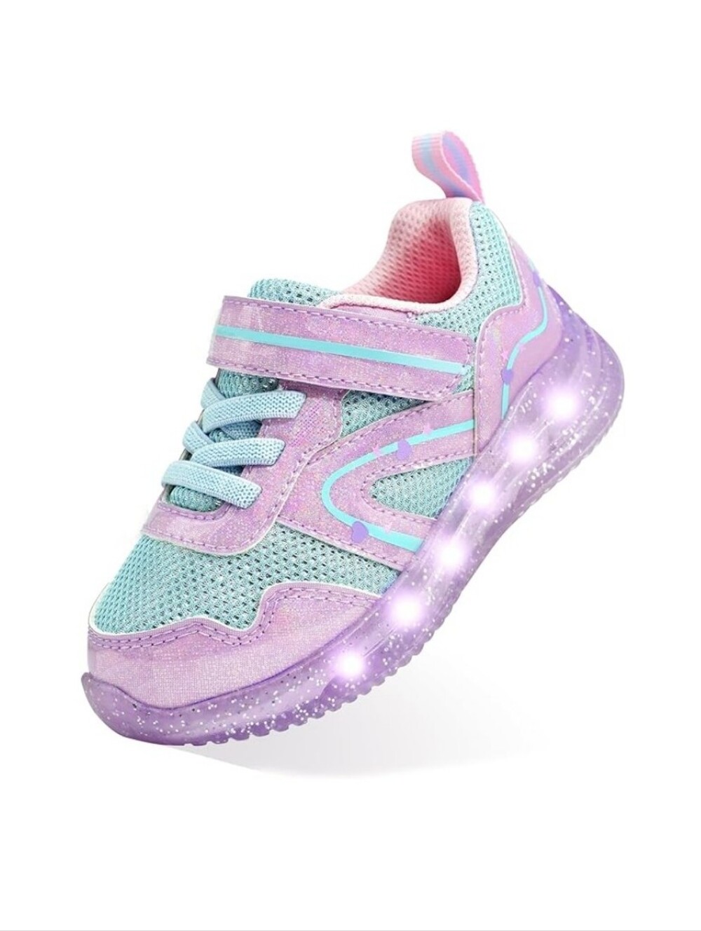 Skywheel Toddler Girl Light-Up Athletic Sneakers - Purple & Aqua